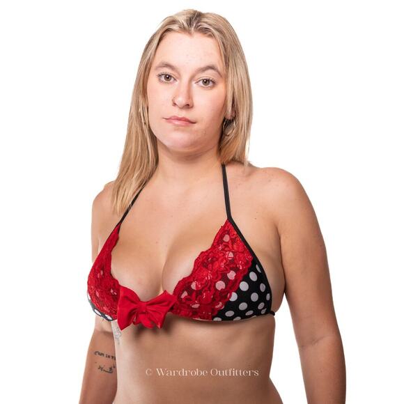 Polkadot & Lace Pucker Back Bikini - Picture 11 of 14